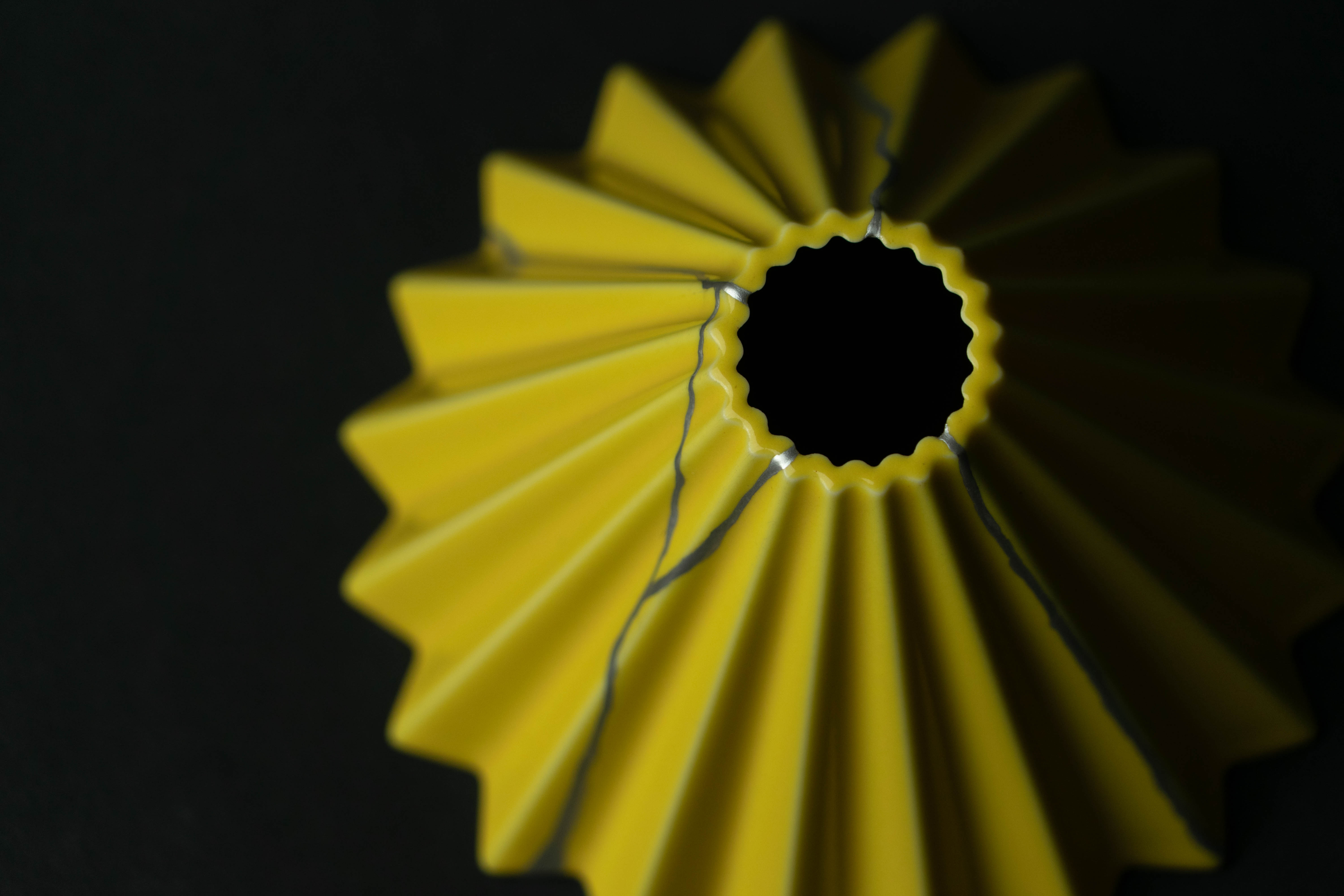 origami coffee kintsugi silver