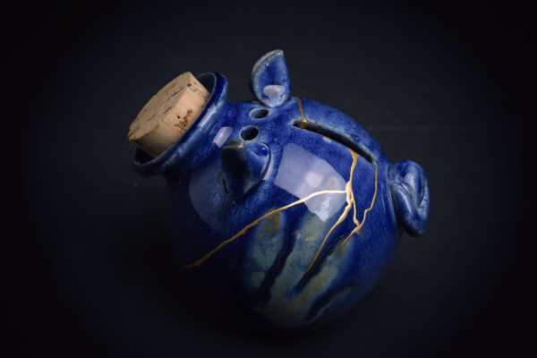 piggy bank kintsugi