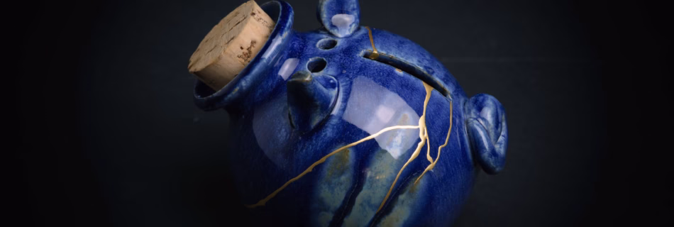 piggy bank kintsugi